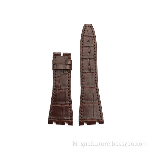 AP02 Genuine alligator Leather Watch Band For AP RO - Brown
